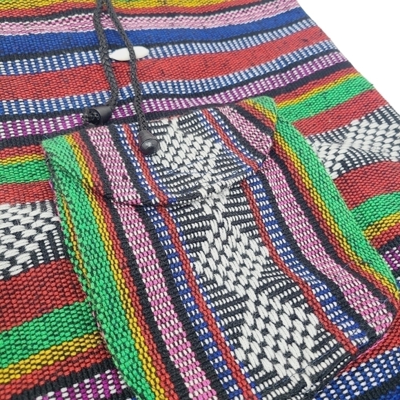 Unbranded | Multicolored Bohemian Baja Fabric Backpack or Bookbag (One Size)